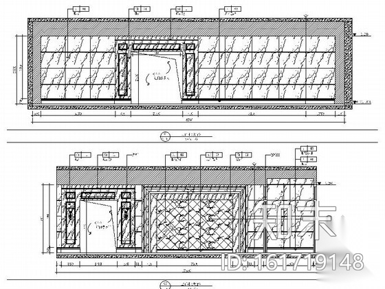 [长春]核心地段现代风格售楼处CAD装修图cad施工图下载【ID:161719148】