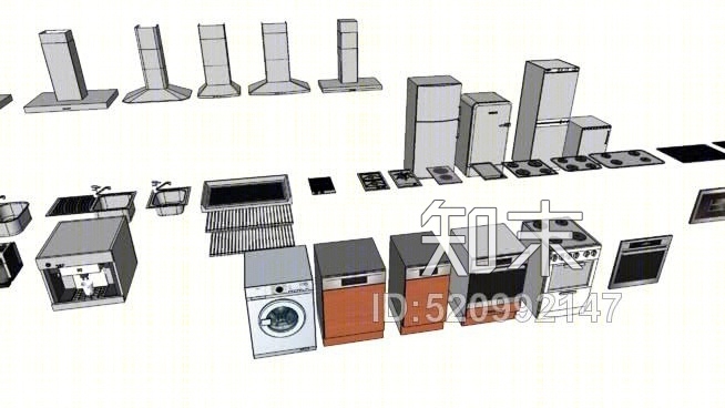厨房SU模型下载【ID:520992147】