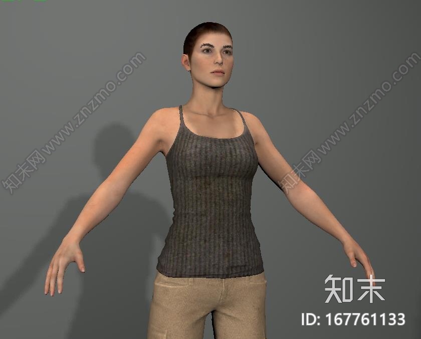 写实欧洲女人CG模型下载【ID:167761133】