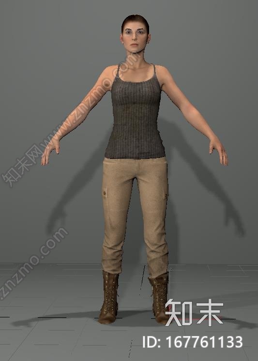 写实欧洲女人CG模型下载【ID:167761133】