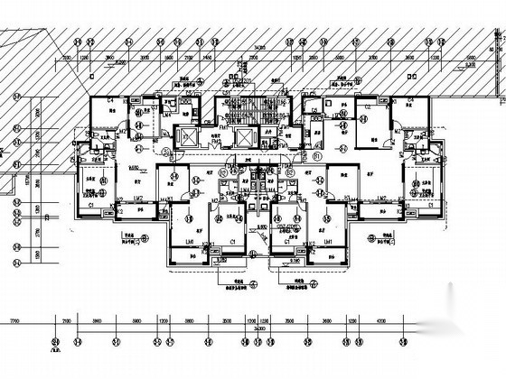 [武汉]某三十三层一梯四户住宅楼建筑施工图（2、3、6、...cad施工图下载【ID:167213171】