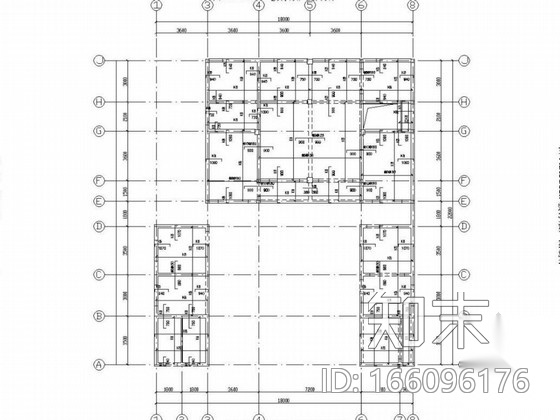 二层坡屋顶砖混别墅结构图cad施工图下载【ID:166096176】