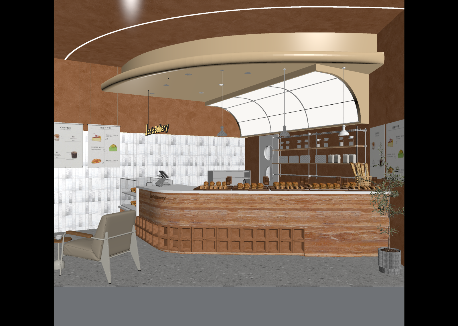 现代面包店3D模型下载【ID:1214929160】