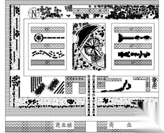 某学校新区住宅绿化平面图施工图下载【ID:161118184】