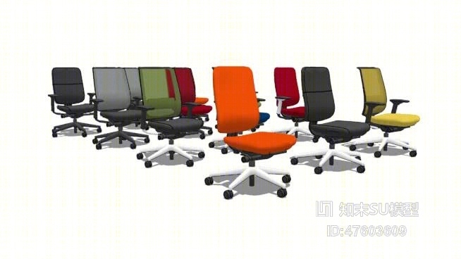 办公椅SU模型下载【ID:919312935】