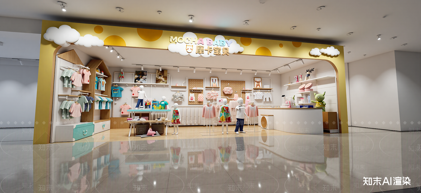 现代服装展台SU模型下载【ID:1222338657】