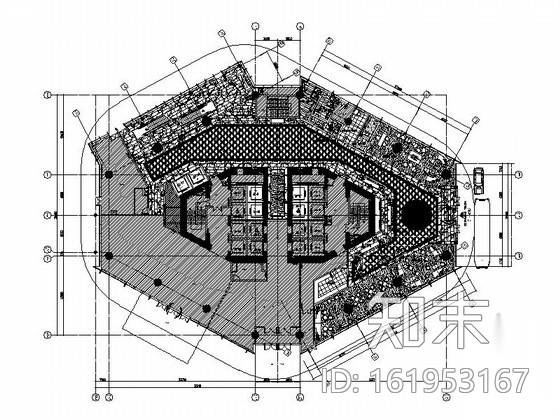 [福州]豪华国际白金五星级酒店大堂施工图cad施工图下载【ID:161953167】