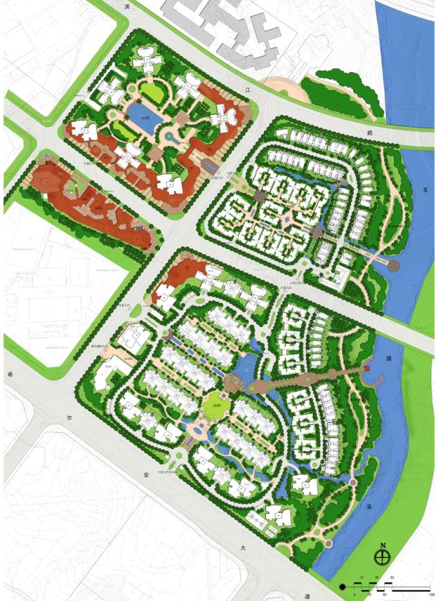 [重庆]高端现代风格住宅区建筑设计方案文本（含商业）cad施工图下载【ID:167625147】