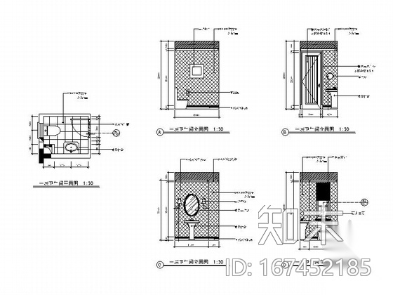 [广东]惠州某联排别墅(中间)室内装饰竣工图cad施工图下载【ID:167452185】