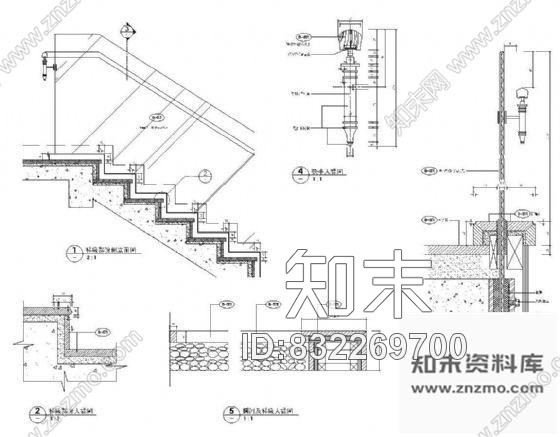 图块/节点玻璃楼梯详图cad施工图下载【ID:832269700】