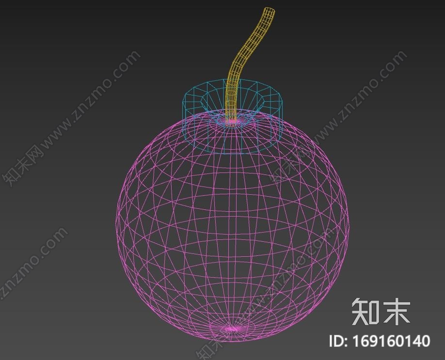 卡通炸弹简单模型CG模型下载【ID:169160140】