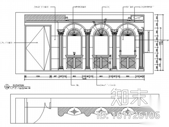 [深圳]欧式风格三层别墅样板间室内装修施工图（含效果）cad施工图下载【ID:161726106】