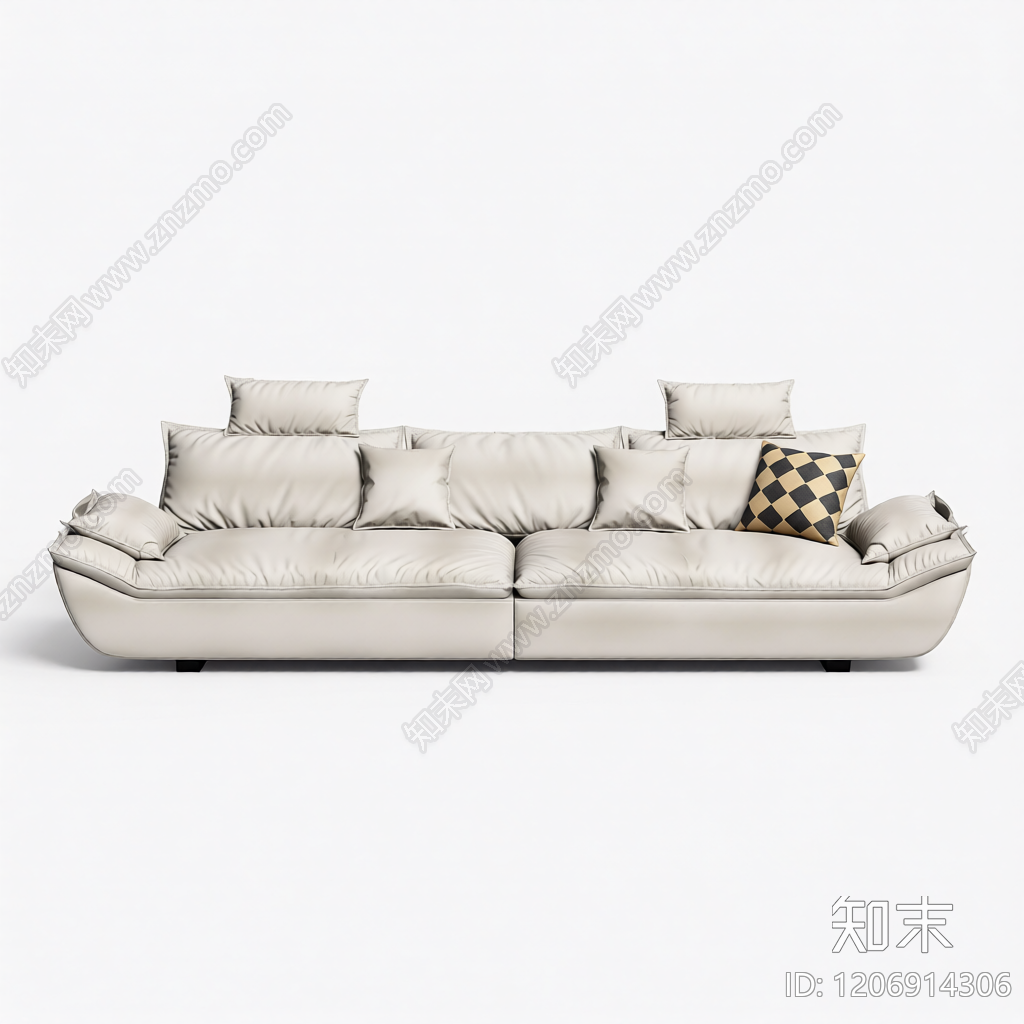 白色模块化沙发3D模型下载【ID:1206914306】