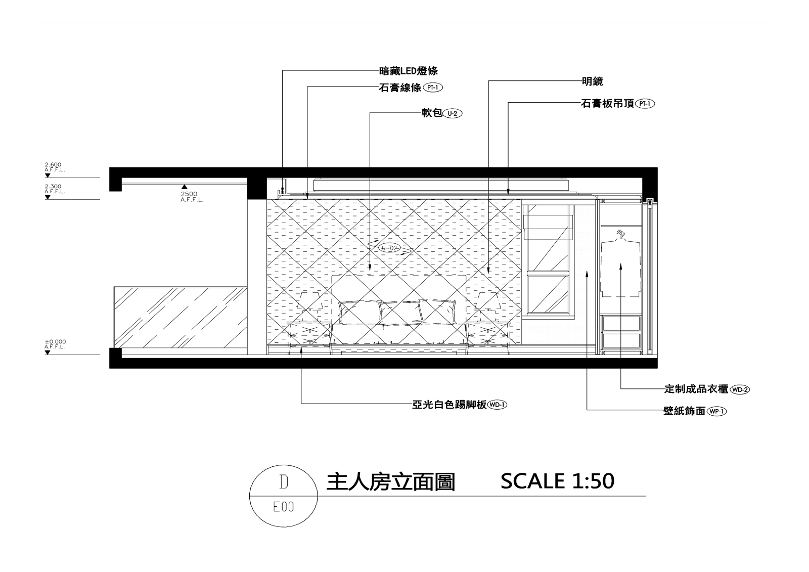 欧式风格家装施工图-4室2厅2卫cad施工图下载【ID:532113538】