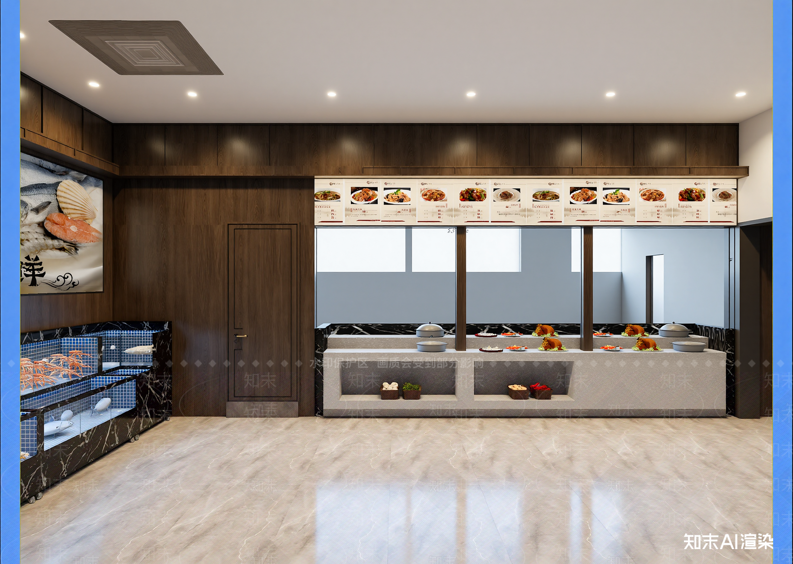 新中式自助餐厅3D模型下载【ID:1214792009】