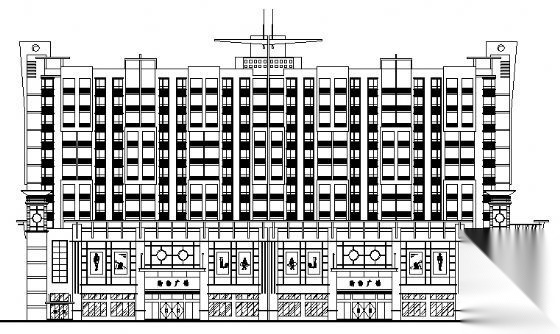 某十一层商业公寓楼建筑方案图cad施工图下载【ID:149843198】