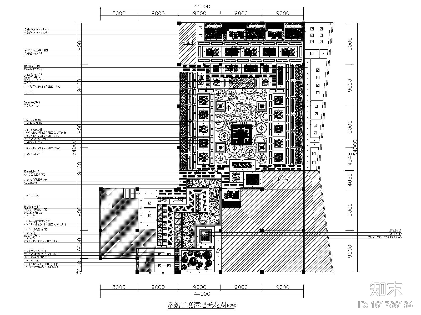 常熟百度酒吧设计施工图cad施工图下载【ID:161786134】