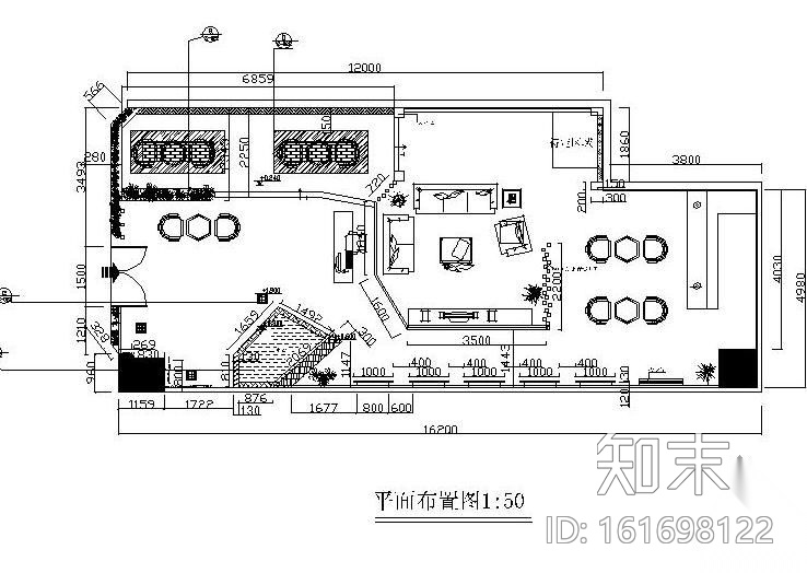 某材料展厅装修图（含效果）cad施工图下载【ID:161698122】
