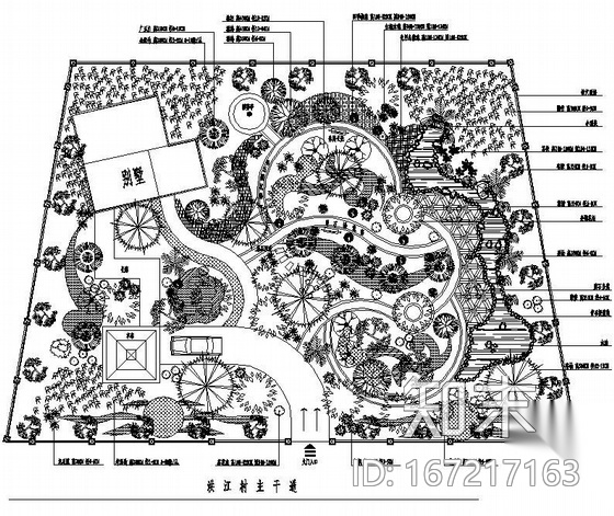 某别墅绿化配置图cad施工图下载【ID:167217163】