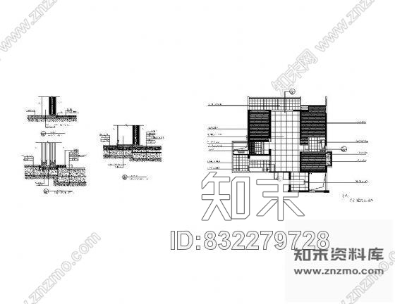 门槛石详图cad施工图下载【ID:832279728】