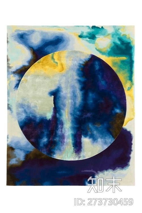 新中式蓝色系地毯贴图下载【ID:273730459】