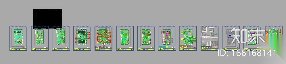 [上海]紫香柯-上海万科翡翠滨江五居室样板间施工图+设...施工图下载【ID:166168141】