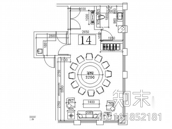 时尚会所包间室内装修图⒉cad施工图下载【ID:161852181】