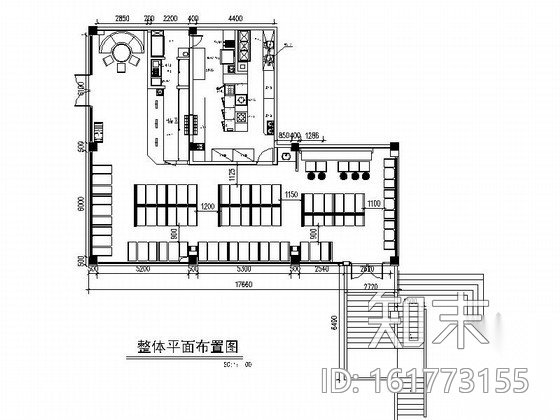 [厦门]某中式风味餐厅室内装修施工图cad施工图下载【ID:161773155】