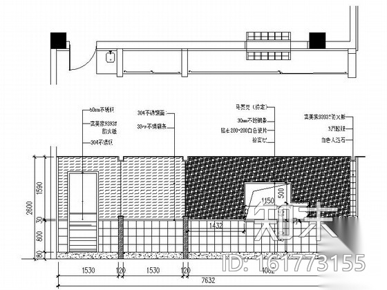 [厦门]某中式风味餐厅室内装修施工图cad施工图下载【ID:161773155】