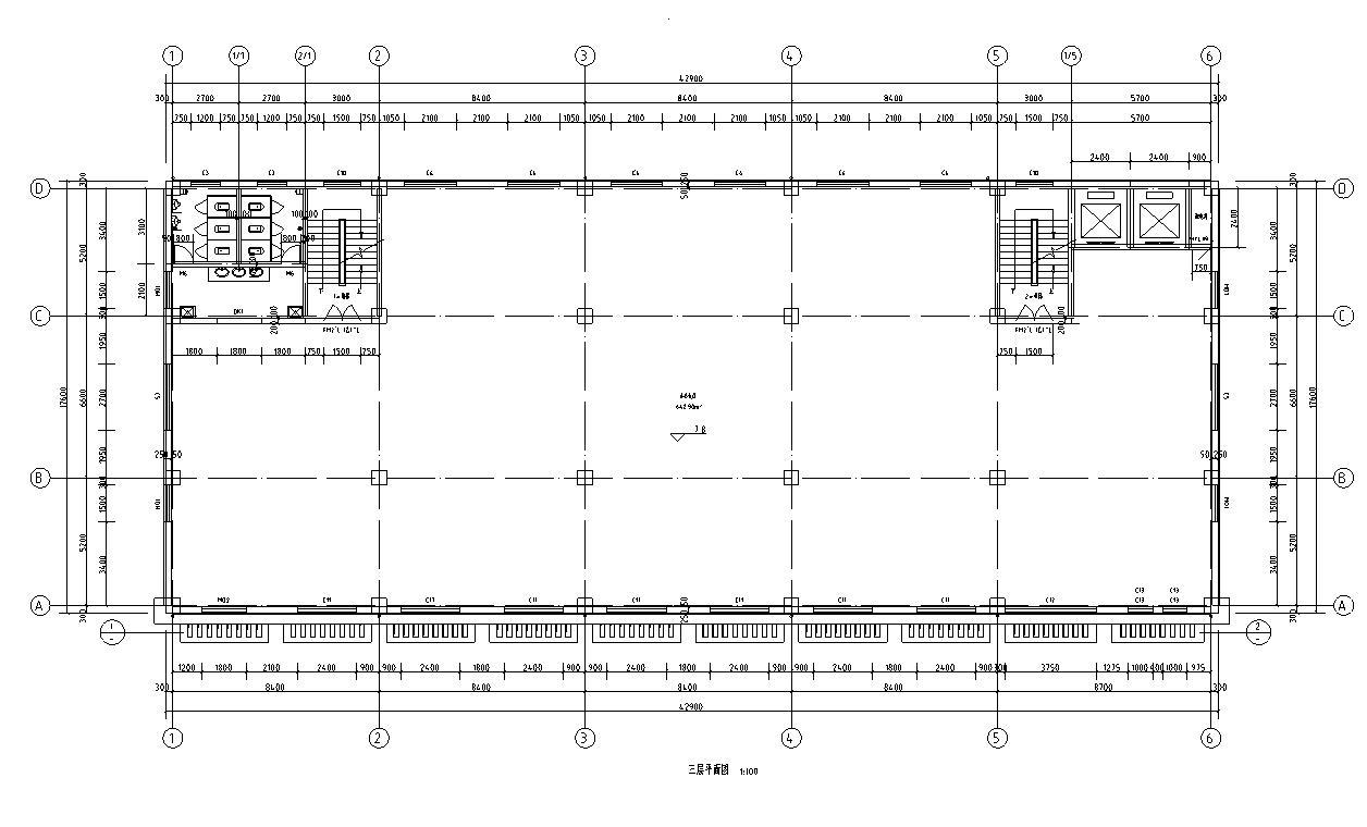 [宁夏]六层框架结构办公及商业综合体建筑施工图（含地下...施工图下载【ID:151408147】