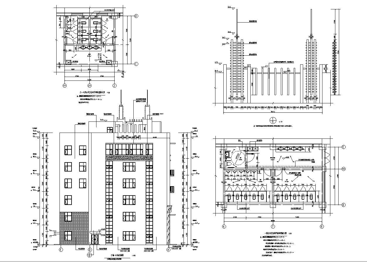 [宁夏]六层框架结构办公及商业综合体建筑施工图（含地下...施工图下载【ID:151408147】