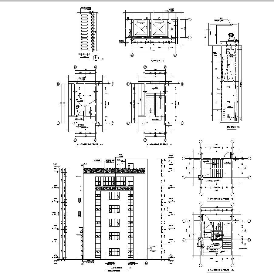 [宁夏]六层框架结构办公及商业综合体建筑施工图（含地下...施工图下载【ID:151408147】