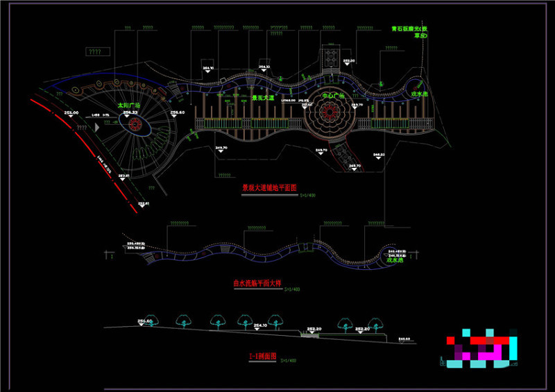 景观大道CAD景观图纸cad施工图下载【ID:149745140】