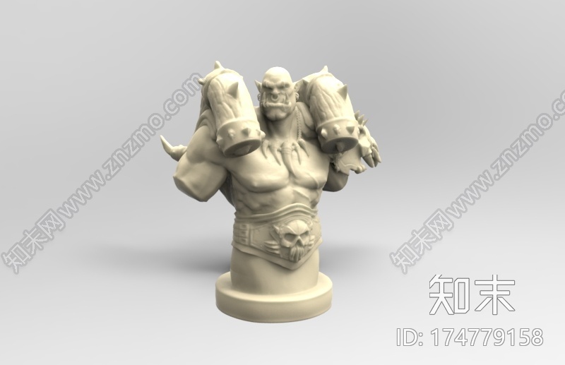 兽人半身3d打印模型下载【ID:174779158】