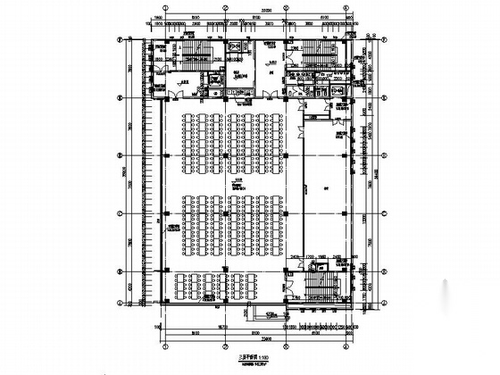 [湖南]现代风格小学建筑施工图（含学校所有楼）cad施工图下载【ID:166710163】