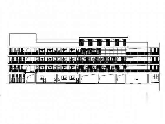 [湖南]现代风格小学建筑施工图（含学校所有楼）施工图下载【ID:166710163】
