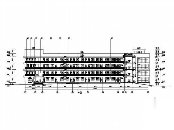 [湖南]现代风格小学建筑施工图（含学校所有楼）cad施工图下载【ID:166710163】