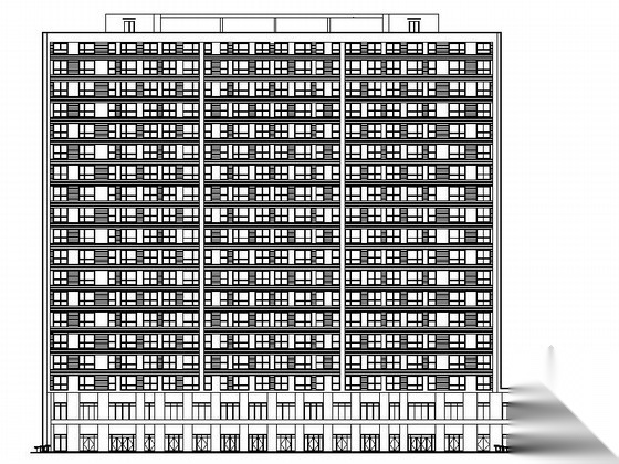 [北京]某居住区外立面工程建筑施工图cad施工图下载【ID:168483195】