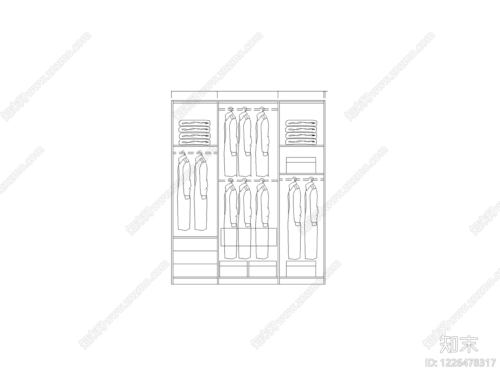柜子cad施工图下载【ID:1226478317】