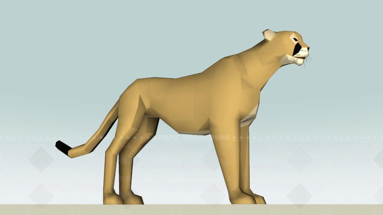 猎豹(成年)的颜色SU模型下载【ID:1162350108】