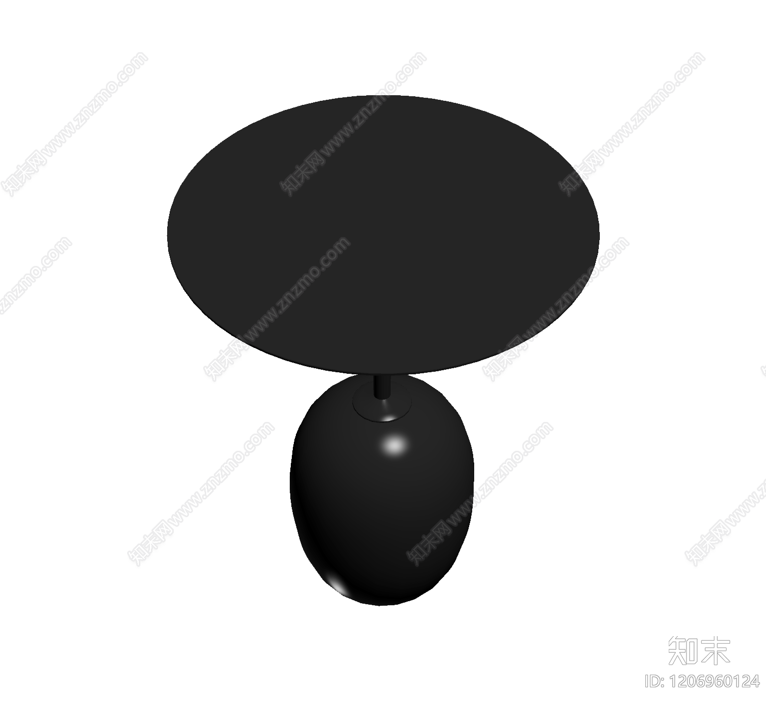 黑色球形吊灯3D模型下载【ID:1206960124】