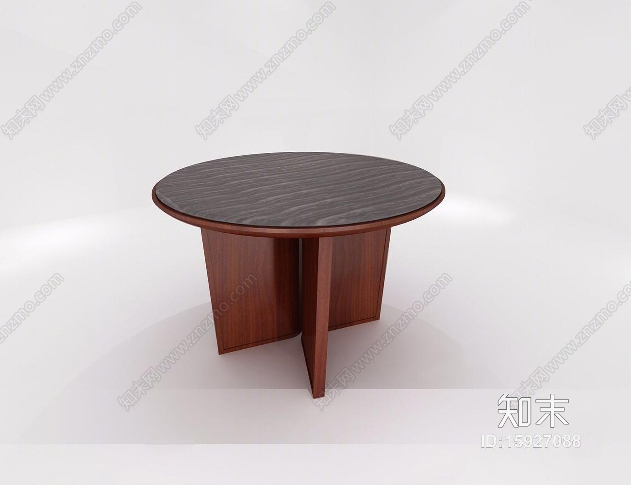 美式圆餐台-T3D模型下载【ID:15927088】