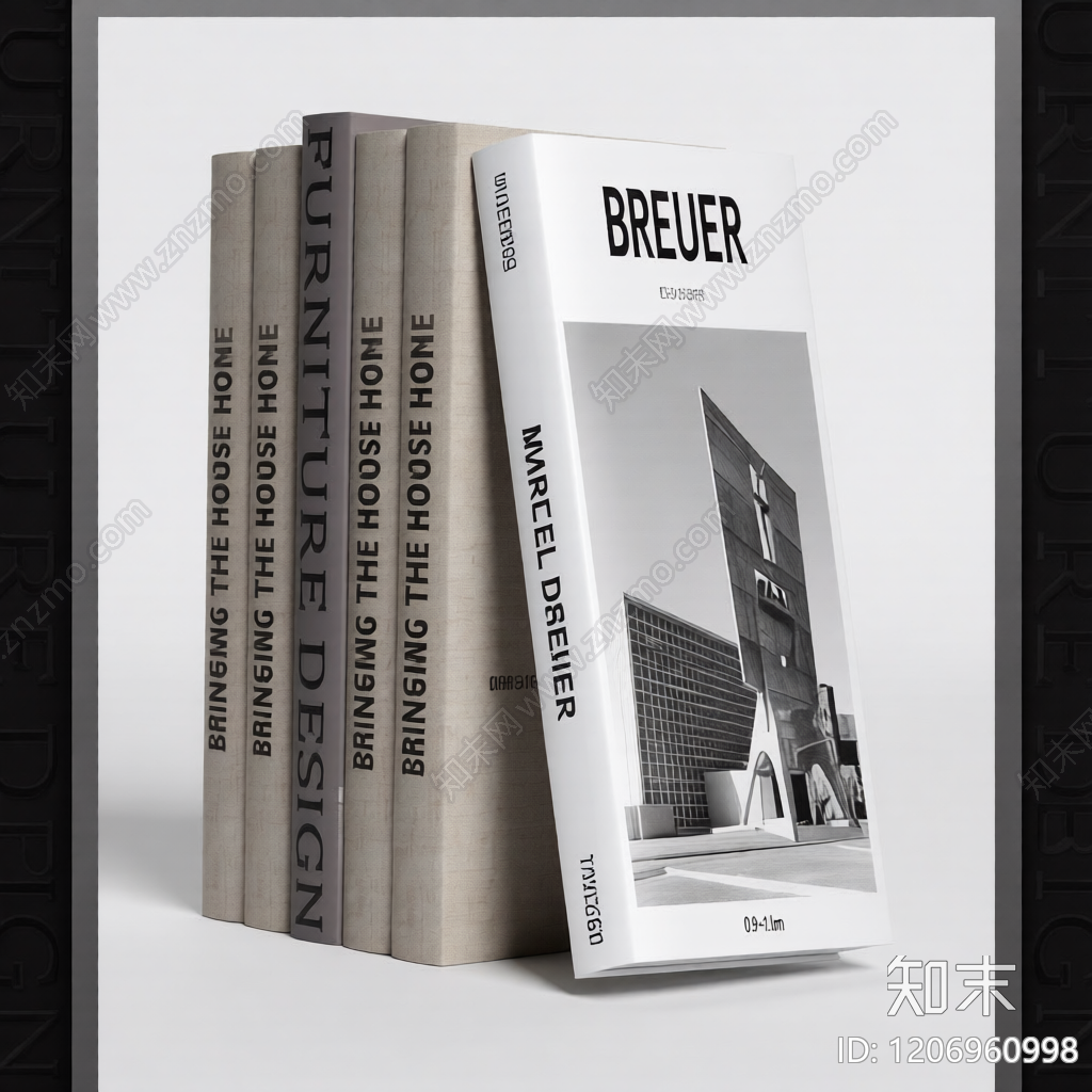 书籍组合装饰模型3D模型下载【ID:1206960998】