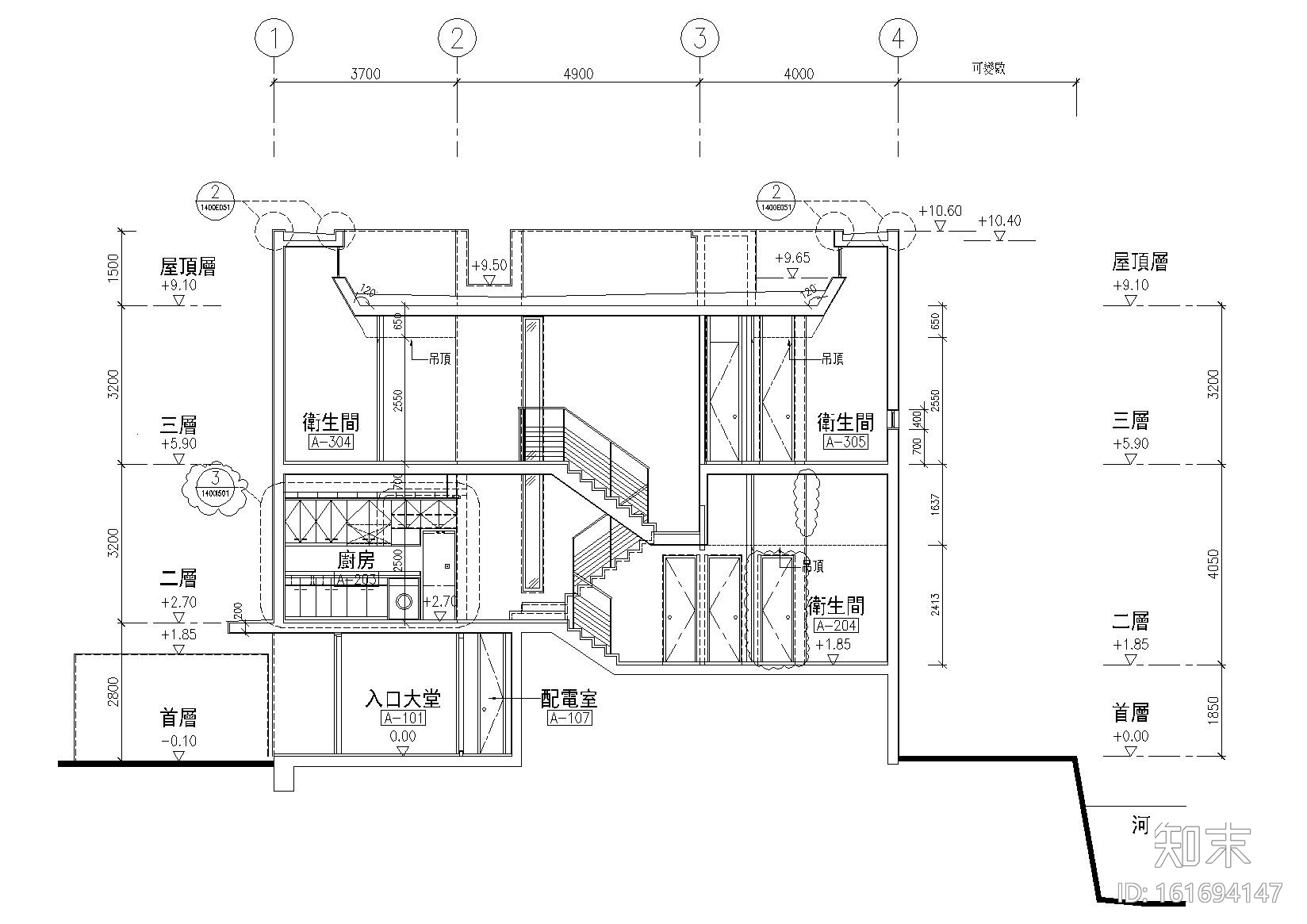 [海南]许李严_博鳌蓝色海岸别墅施工图+实景cad施工图下载【ID:161694147】