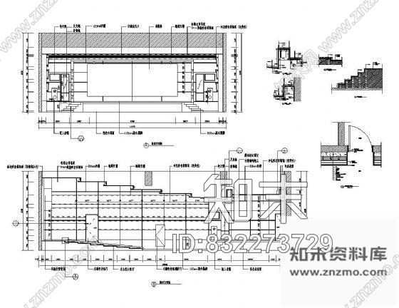 图块/节点报告厅墙面装饰详图Ⅰcad施工图下载【ID:832273729】