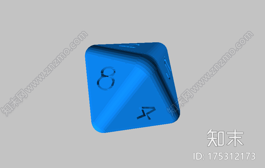 圆边骰子3d打印模型下载【ID:175312173】