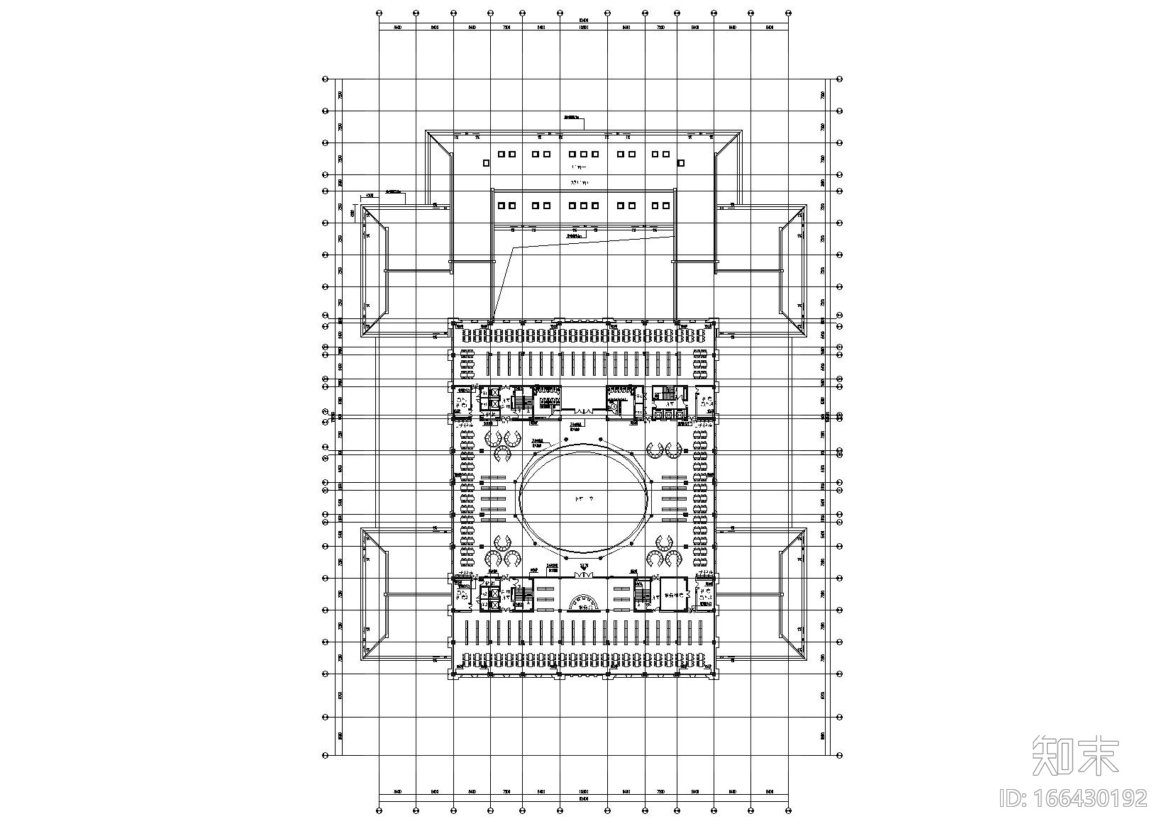 [福建]厦门大学翔安校区主楼群建筑施工图cad施工图下载【ID:166430192】