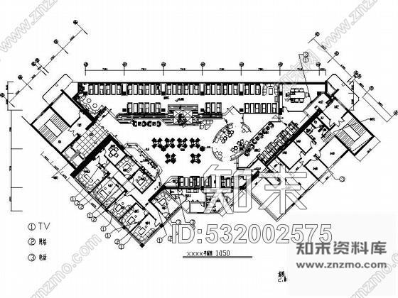 施工图北京时尚现代风名品咖啡厅室内装修施工图含效果施工图下载【ID:532002575】
