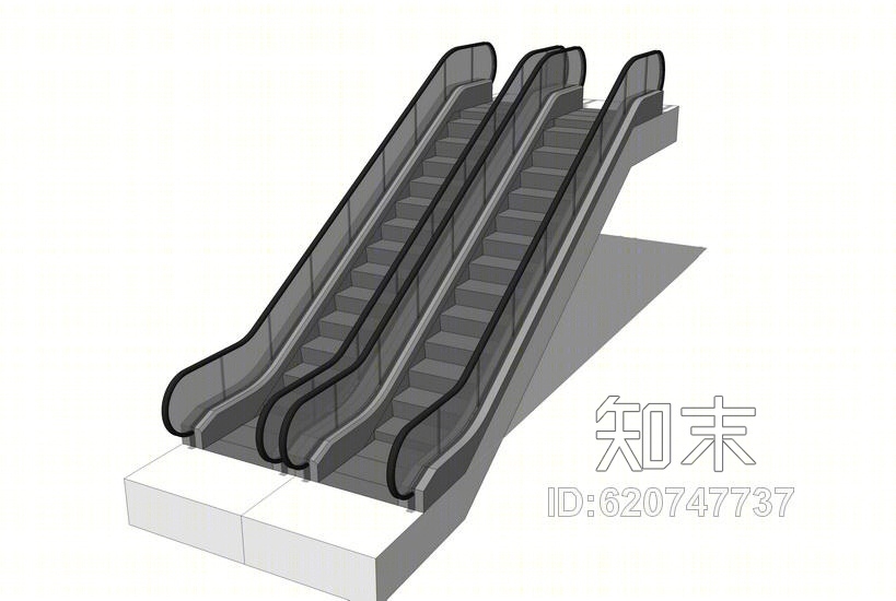 自动扶梯SU模型下载【ID:620747737】