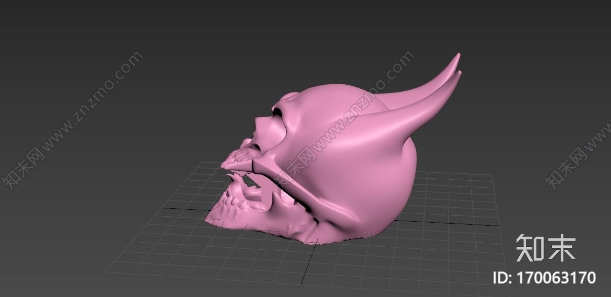 恶魔头骨3d打印模型下载【ID:170063170】
